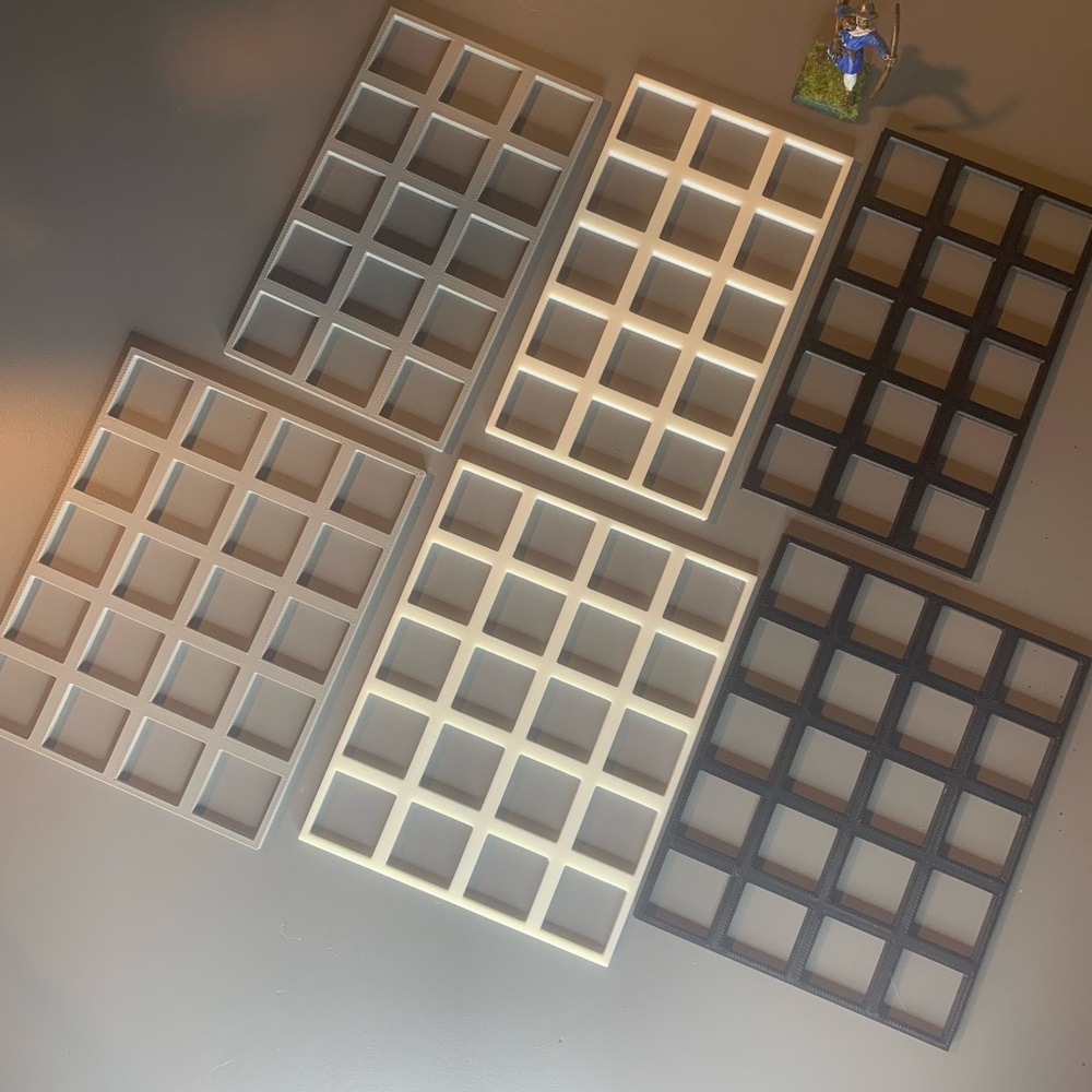Pack of 2  5 Rank Movement Tray 20mm to 25mm conversion Warhammer Wargames
